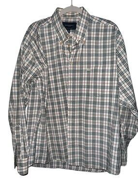 Vintage Burberry London Made in England Nova Check Button Down Shirt XL